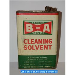 BA cleaning solvent tin