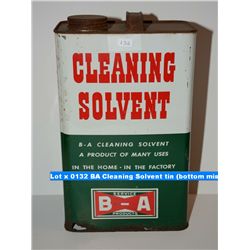 BA Cleaning Solvent tin (buttom rusted out)