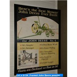 Framed John Deere poster