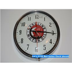 Red Indian Clock (decal)