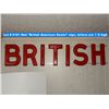 Image 1 : Red "British American Dealer" sign, all 21 letters, letters are 1 ft high