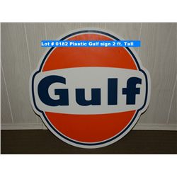 Plastic Gulf sign 2 ft. Tall