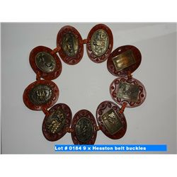 9 x Hesston belt buckles