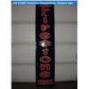 Image 1 : Firestone tires,enamel, flanged sign 95x17 in