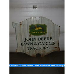 John Deere Lawn & Garden Tractors , double-sided, metal sign