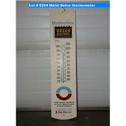 Metal Delco thermometer
