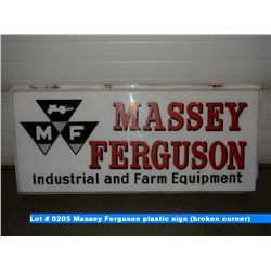 Massey Ferguson plastic sign (broken corner)