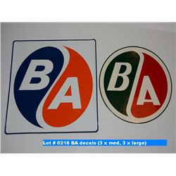 BA decals (3 x med, 3 x large)