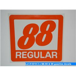 2 x BA 88 & 98 gasoline decals