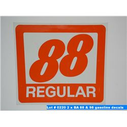 2 x BA 88 & 98 gasoline decals