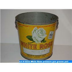 White Rose pressure gun grease pail