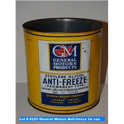 General Motors Anti-freeze tin can