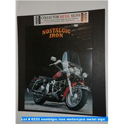 nostalgic iron motorcyce metal sign