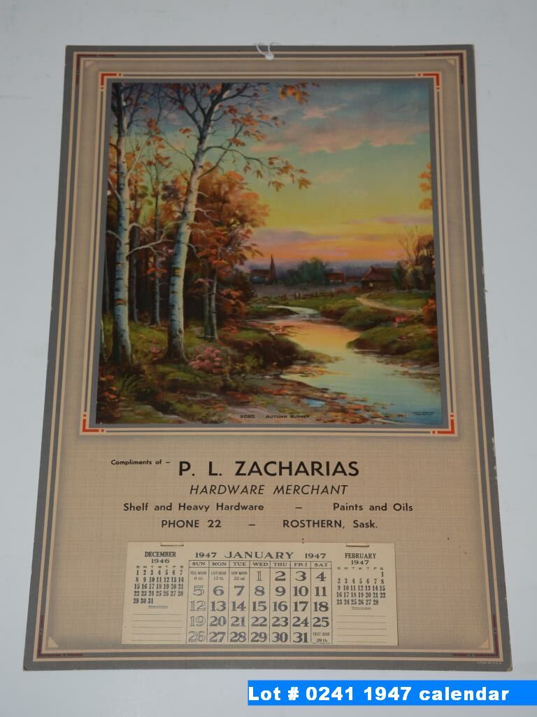 1947 Calendar