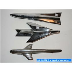 3 x hood ornaments