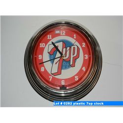 plastic 7up clock
