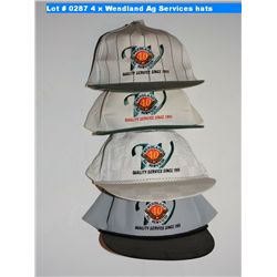 4 x Wendland Ag Services hats