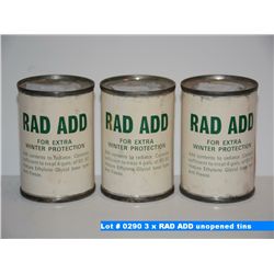 3 x RAD ADD unopened tins