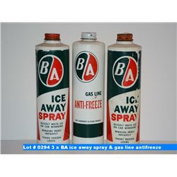 3 x BA ice away spray & gas line antifreeze