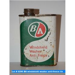 BA windshield washer anti-freeze tin
