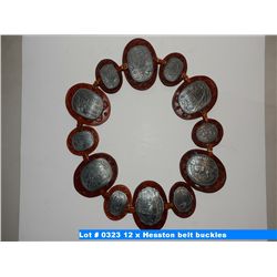 12 x Hesston belt buckles