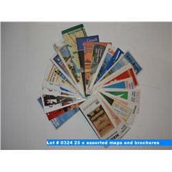 25 x assorted maps and brochures