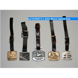 5 x John Deere watch fobs