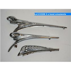 3 x hood ornaments