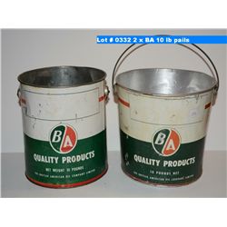 2 x BA 10 lb pails