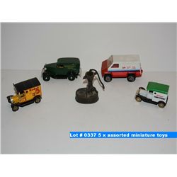 5 x assorted miniature toys