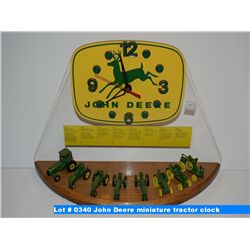 John Deere miniature tractor clock