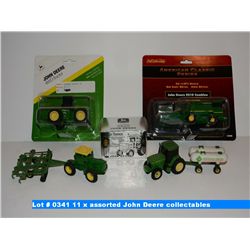 11 x assorted John Deere collectables