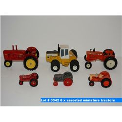 6 x assorted miniature tractors