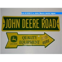 2 x John Deere metal signs