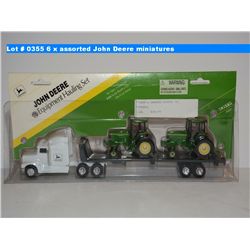 6 x assorted John Deere miniatures