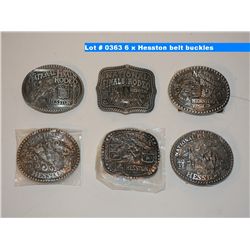 6 x Hesston belt buckles