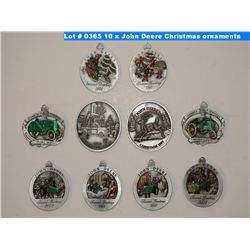 10 x John Deere Christmas ornaments