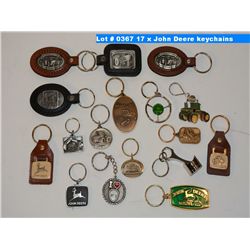 17 x John Deere keychains
