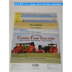 8 x classic farm tractors calendars