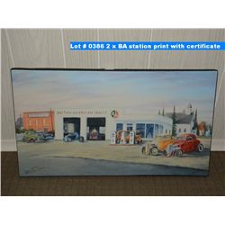 2 x BA station print with certificate