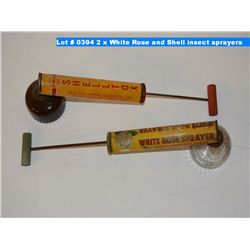 2 x White Rose and Shell insect sprayers