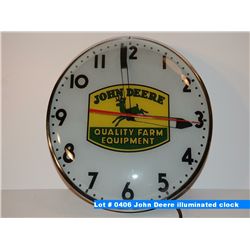 John Deere illuminated clock