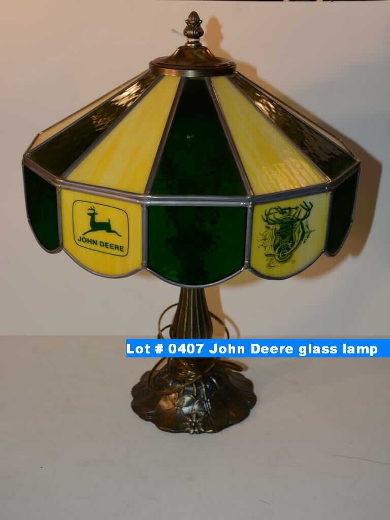 John Deere glass lamp