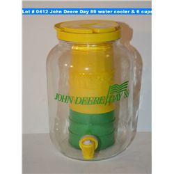 John Deere Day 89 water cooler & 6 cups