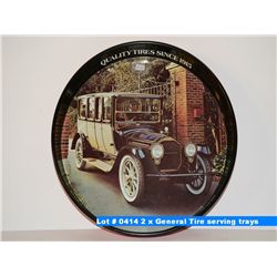 2 x General Tire serving trays