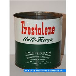 Frostolene antifreeze tin