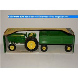 Ertl John Deere utility tractor & wagon (1:16)