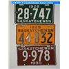 Image 1 : 3 x Saskatchewan license plates