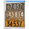 Image 1 : 3 x Saskatchewan license plates