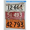 Image 1 : 3 x Saskatchewan license plates